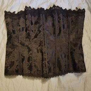 Black brocade lace corset size 40